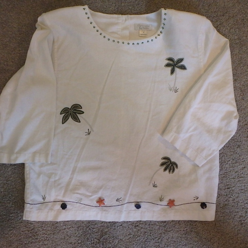 Beautifully detailed linen blend top